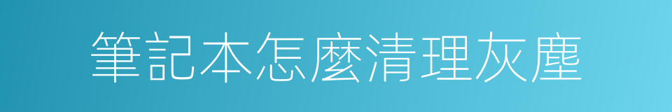 筆記本怎麼清理灰塵的同義詞