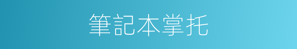 筆記本掌托的同義詞