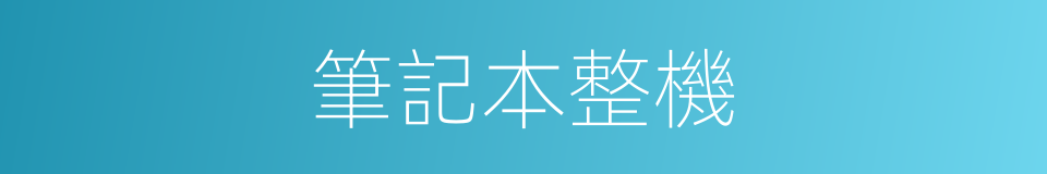 筆記本整機的同義詞