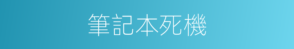 筆記本死機的同義詞