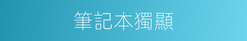 筆記本獨顯的同義詞