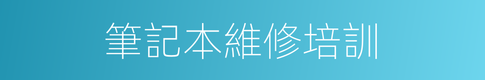 筆記本維修培訓的同義詞