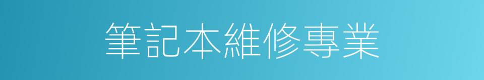 筆記本維修專業的同義詞