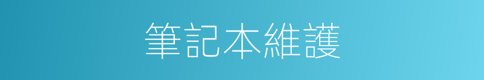 筆記本維護的同義詞