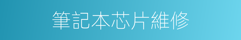 筆記本芯片維修的同義詞