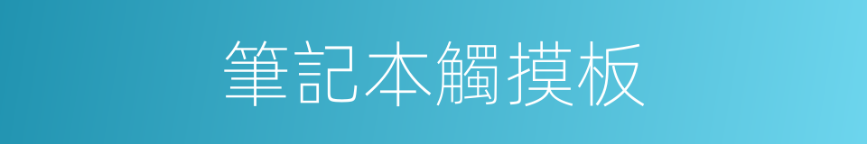 筆記本觸摸板的同義詞