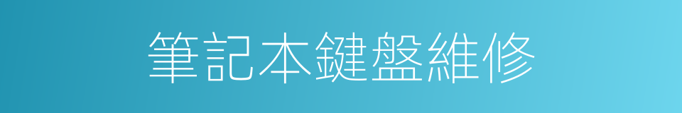 筆記本鍵盤維修的同義詞