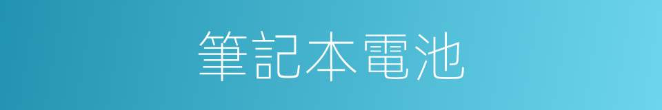 筆記本電池的同義詞