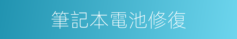 筆記本電池修復的同義詞