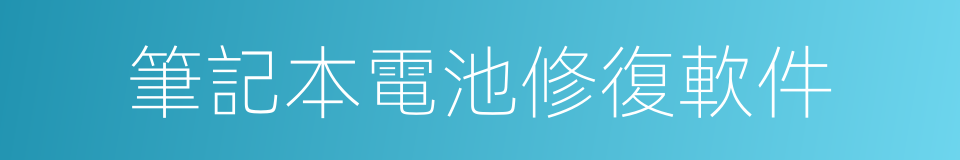 筆記本電池修復軟件的同義詞