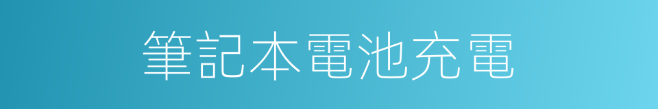 筆記本電池充電的同義詞