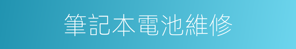 筆記本電池維修的同義詞