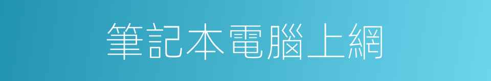筆記本電腦上網的同義詞