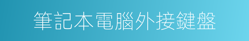 筆記本電腦外接鍵盤的同義詞