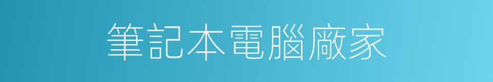 筆記本電腦廠家的同義詞
