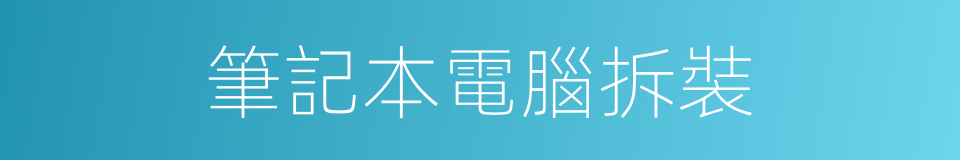 筆記本電腦拆裝的同義詞