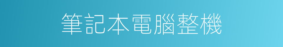 筆記本電腦整機的同義詞