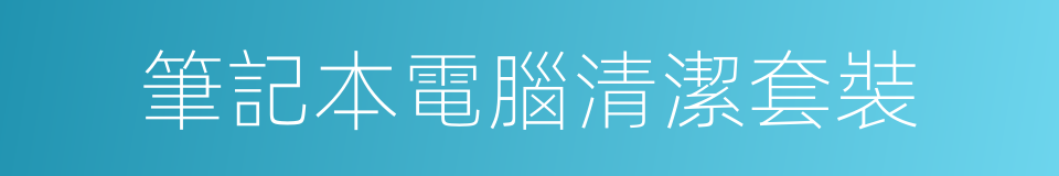 筆記本電腦清潔套裝的同義詞