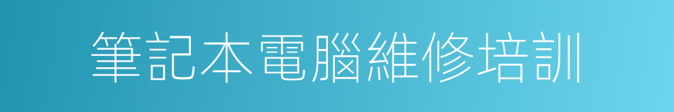 筆記本電腦維修培訓的同義詞