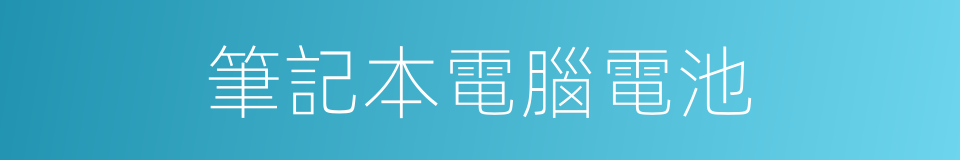 筆記本電腦電池的同義詞