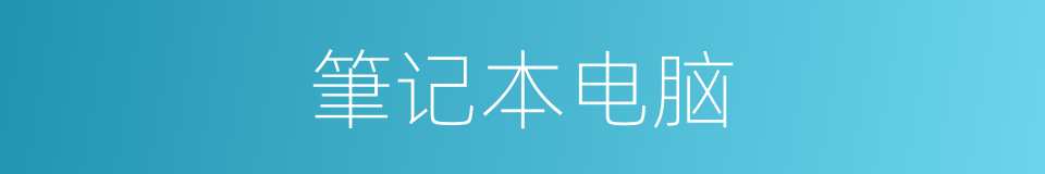 筆记本电脑的意思