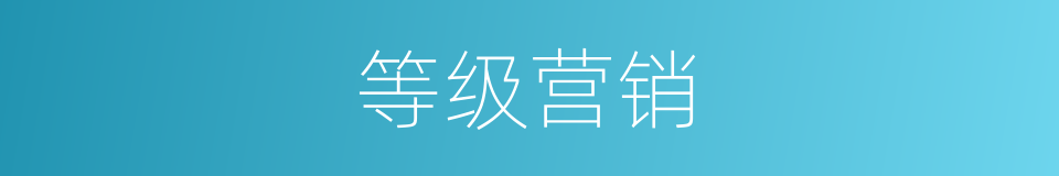 等级营销的同义词