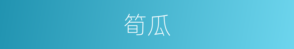 筍瓜的意思
