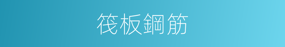 筏板鋼筋的同義詞