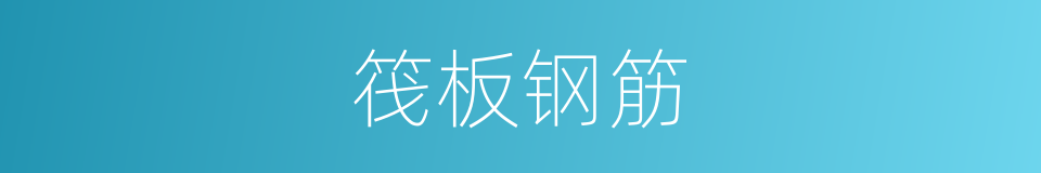 筏板钢筋的同义词