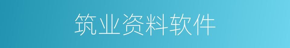 筑业资料软件的同义词