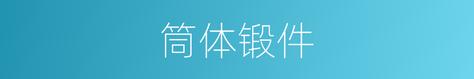 筒体锻件的同义词