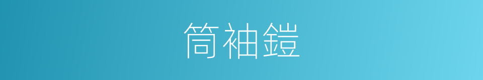 筒袖鎧的意思