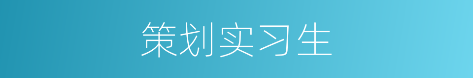 策划实习生的同义词