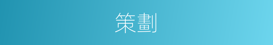 策劃的意思