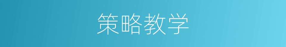策略教学的同义词