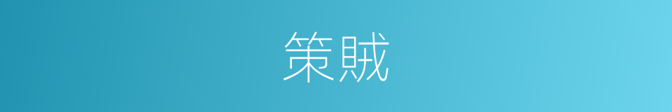 策賊的意思