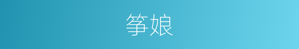 筝娘的同义词