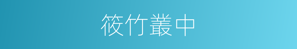 筱竹叢中的同義詞