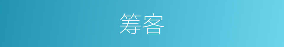 筹客的同义词