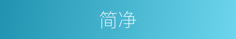 简净的意思