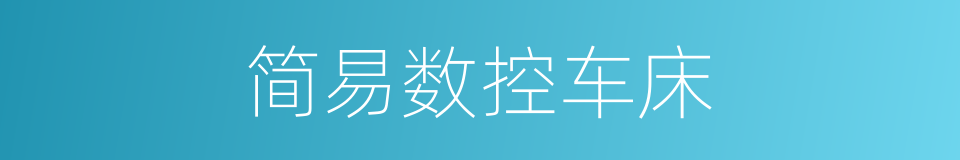 简易数控车床的同义词