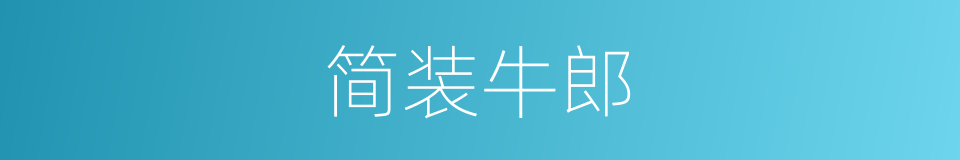 简装牛郎的同义词