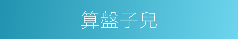 算盤子兒的意思