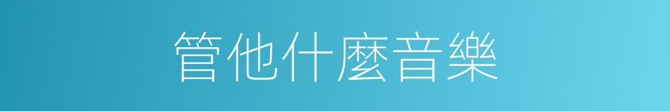 管他什麼音樂的同義詞
