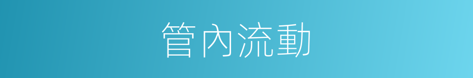 管內流動的同義詞