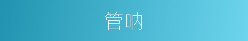管呐的意思
