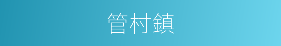 管村鎮的同義詞