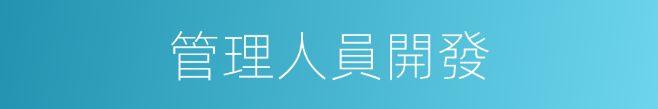 管理人員開發的同義詞