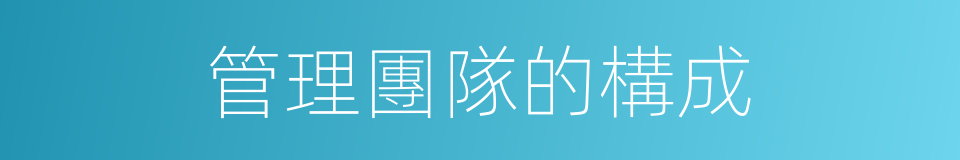 管理團隊的構成的同義詞