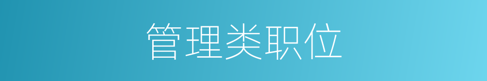 管理类职位的同义词